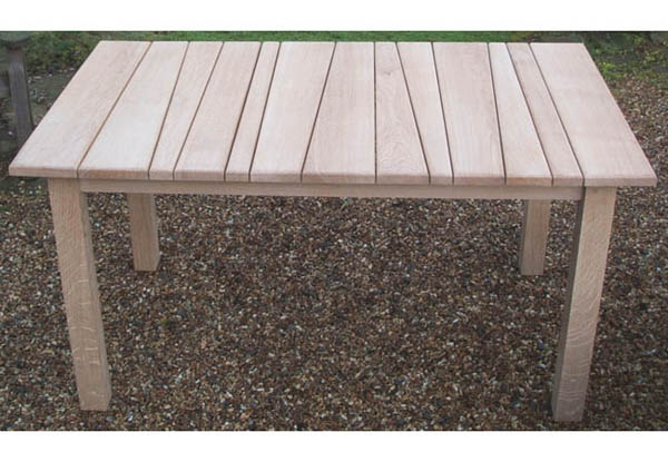 Oak garden table